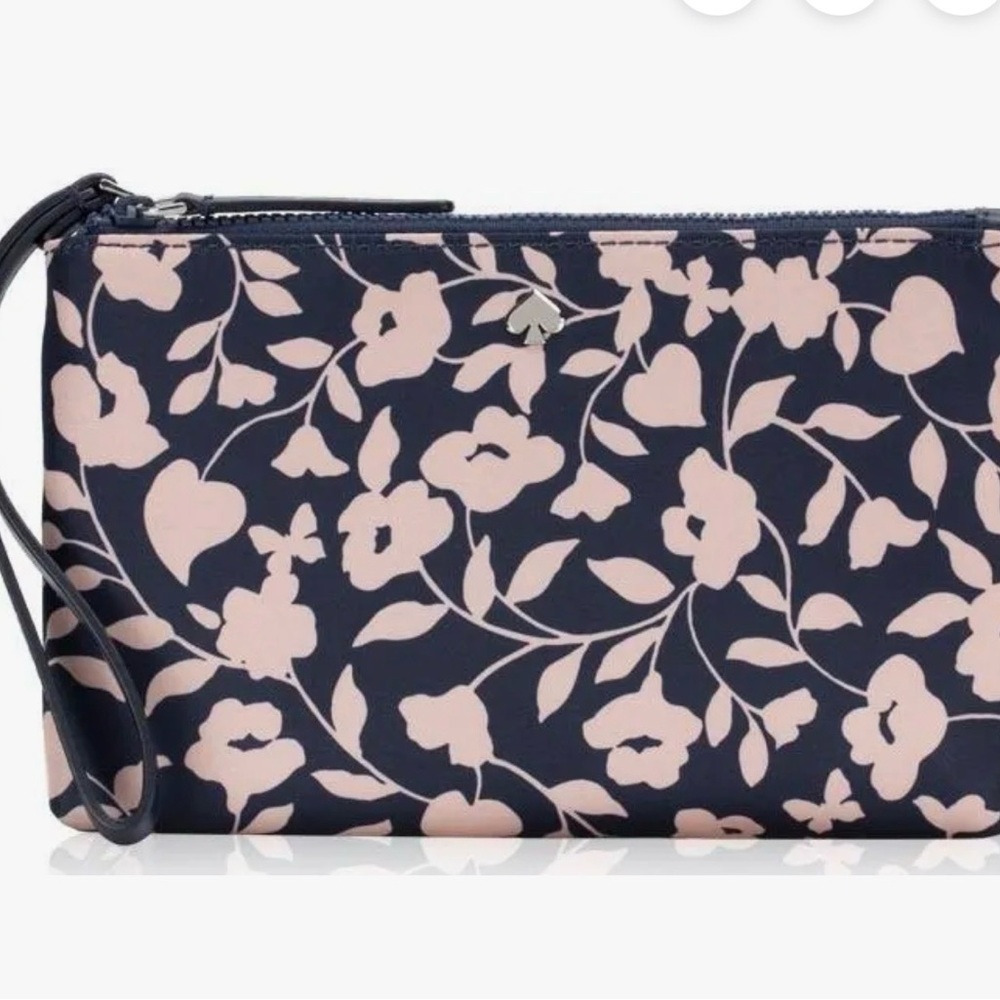 Kate Spade Jae Garden Vine Medium Double Zip Wristlet